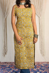 Vibha Noodle Strap Corset Long Kurti - POP NAARI