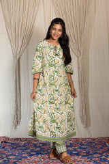 Tulsi round neck kurti and pant - POP NAARI