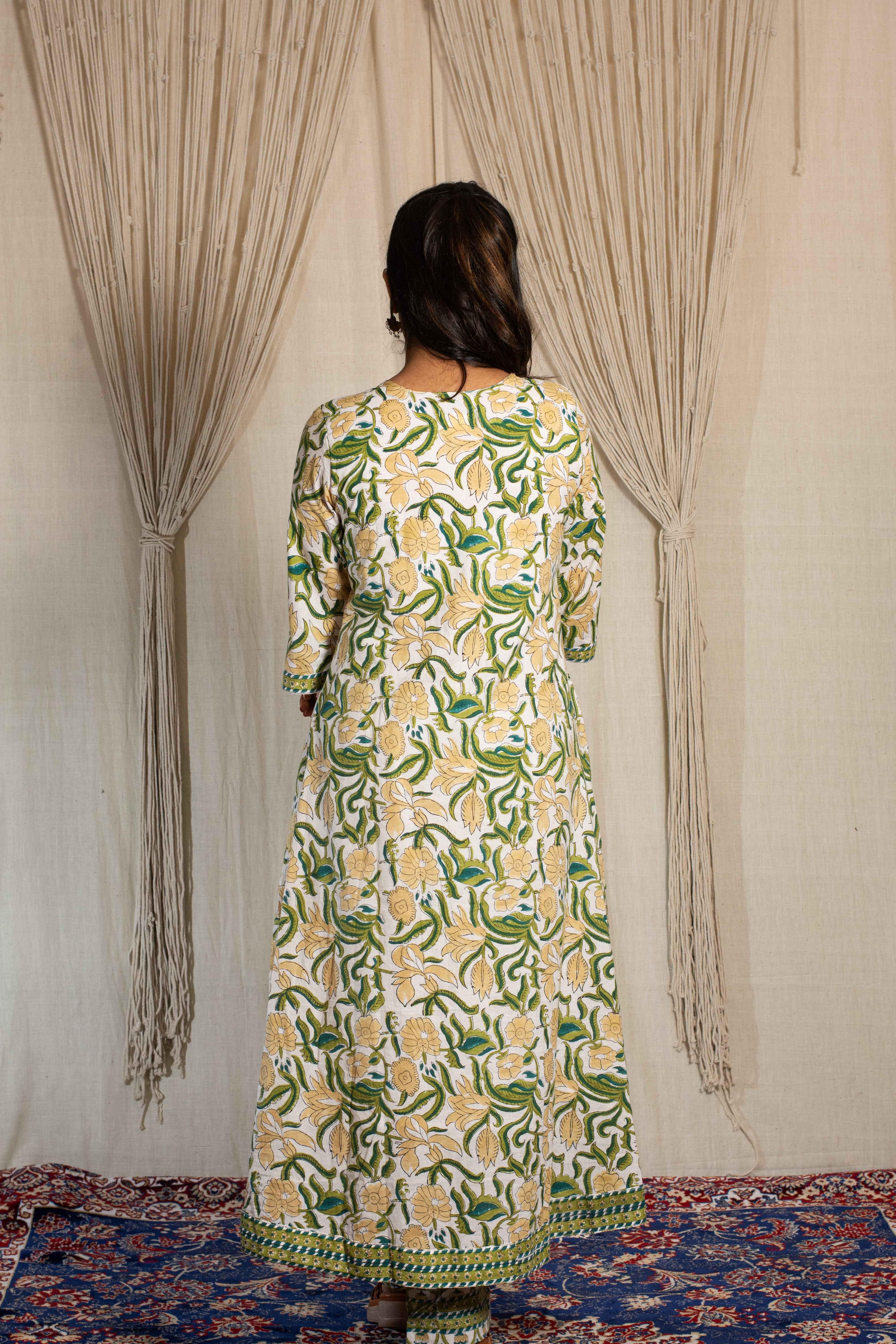 Tulsi round neck kurti and pant - POP NAARI