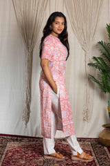 sanvi round neck kurti and pant - POP NAARI
