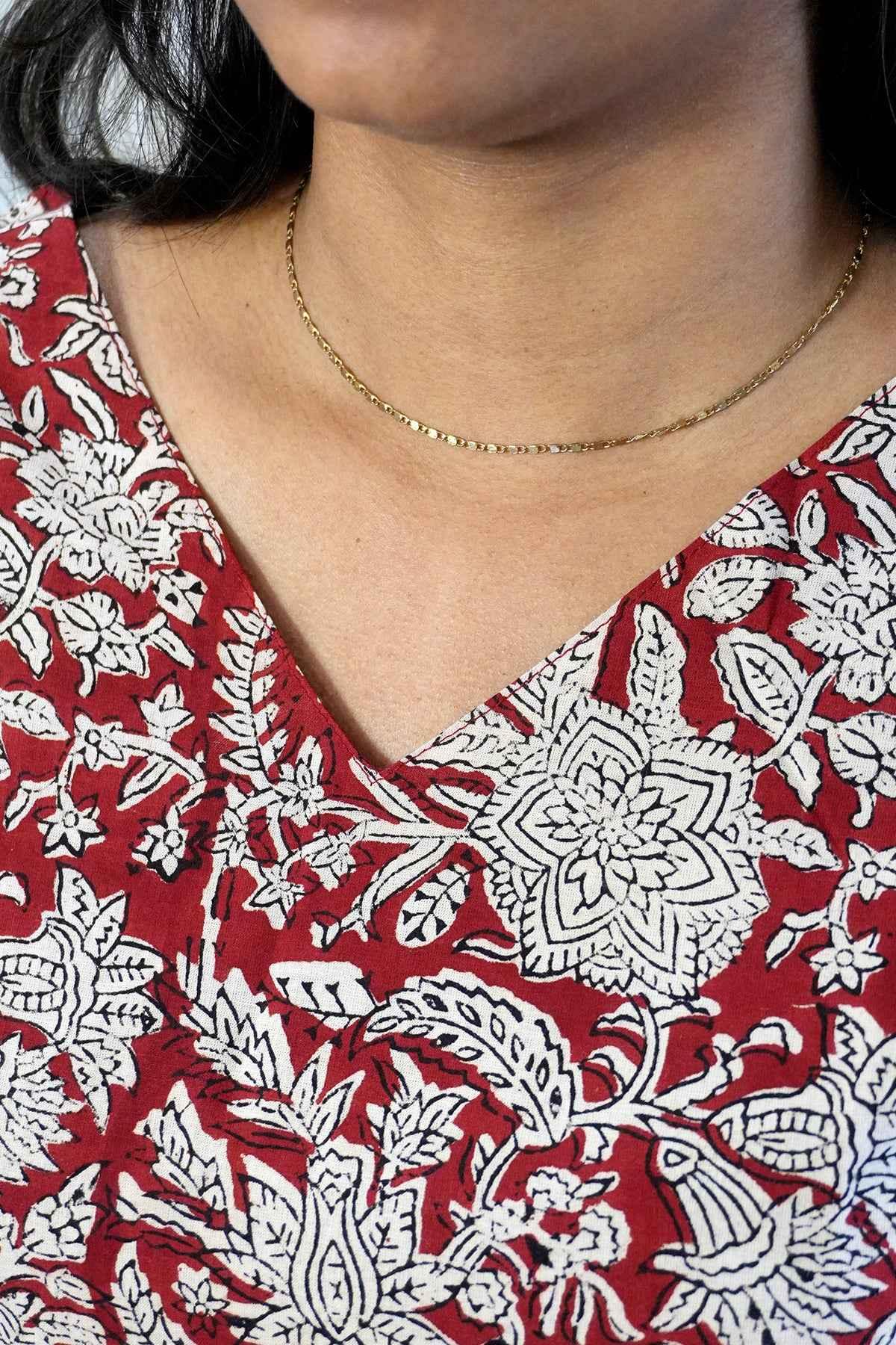 Geeth V Neck Short Kurti - POP NAARI