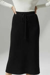 LISA BLACK RIBBED SKIRT