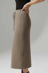 LISA GRAY RIBBED SKIRT