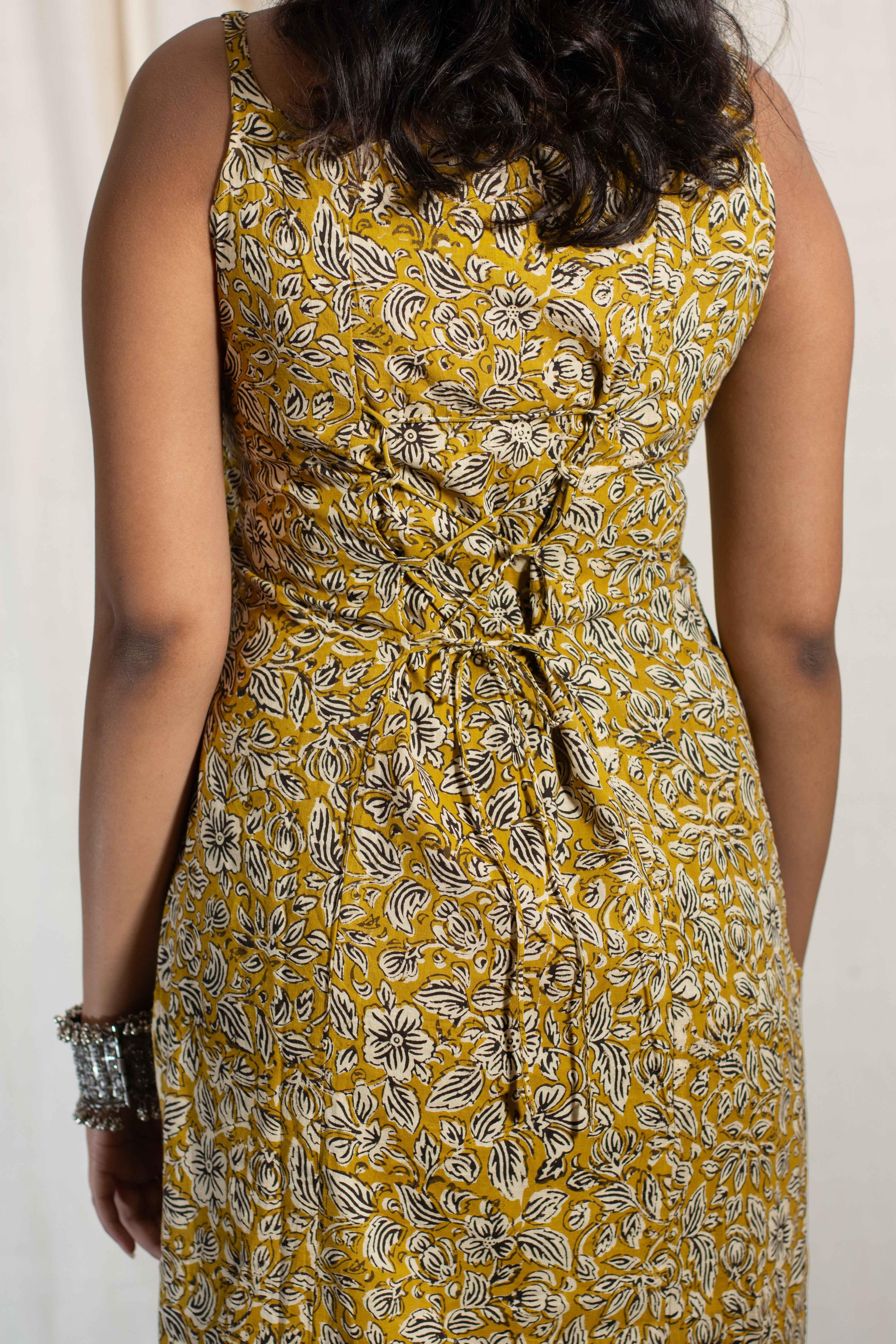 Vibha Noodle Strap Corset Long Kurti - POP NAARI