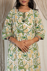 Tulsi round neck kurti and pant - POP NAARI