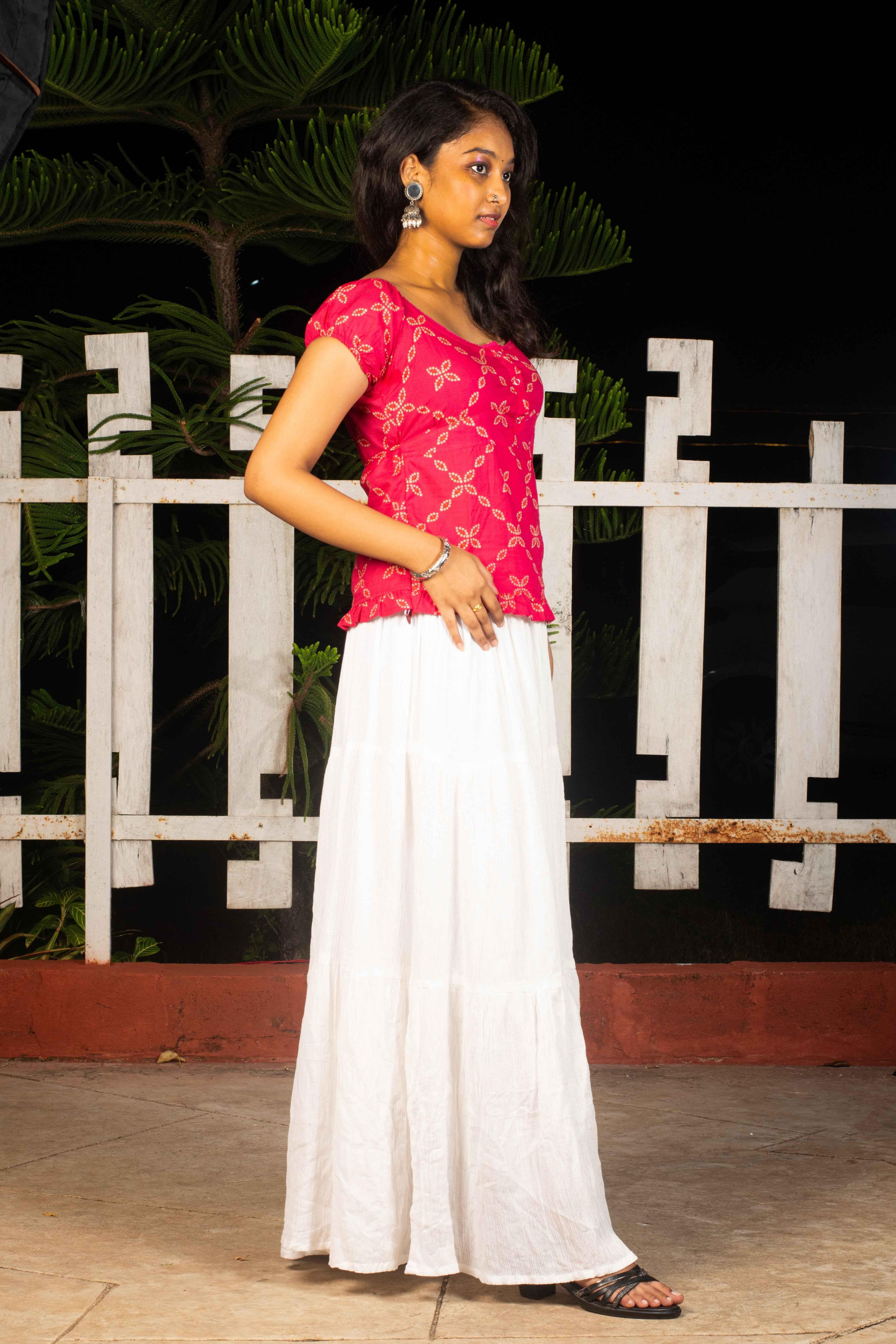PopNaari women’s ethnic casual top side profile
