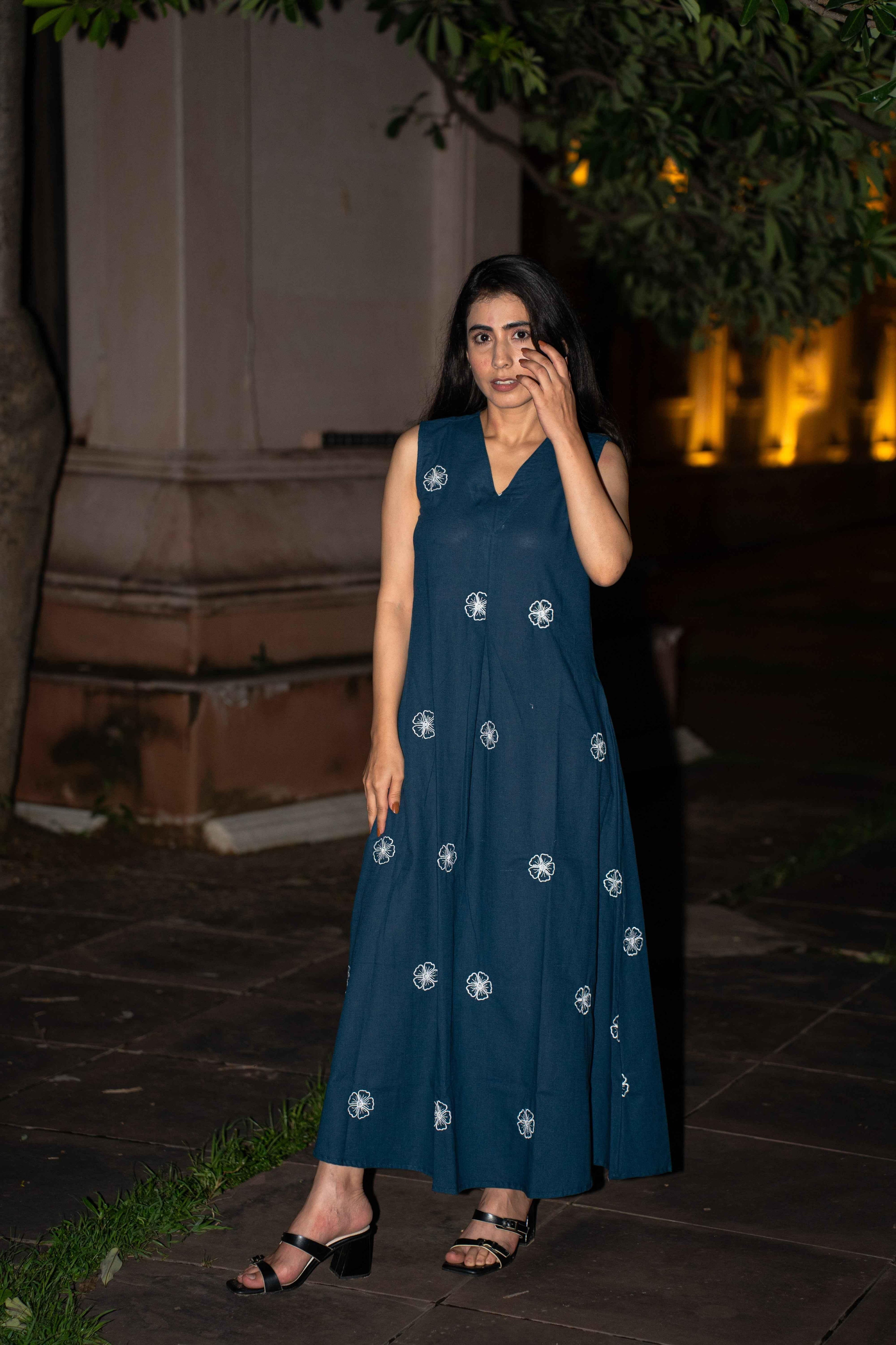 Princess Sofia Blue Cotton Dress