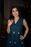 Princess Sofia Blue Linen Dress