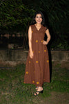 Princess Arora Brown Linen Dress