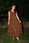 Princess Arora Brown Linen Dress