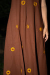 Princess Arora Brown Linen Dress