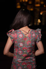 Roop v neck short kurti - POP NAARI