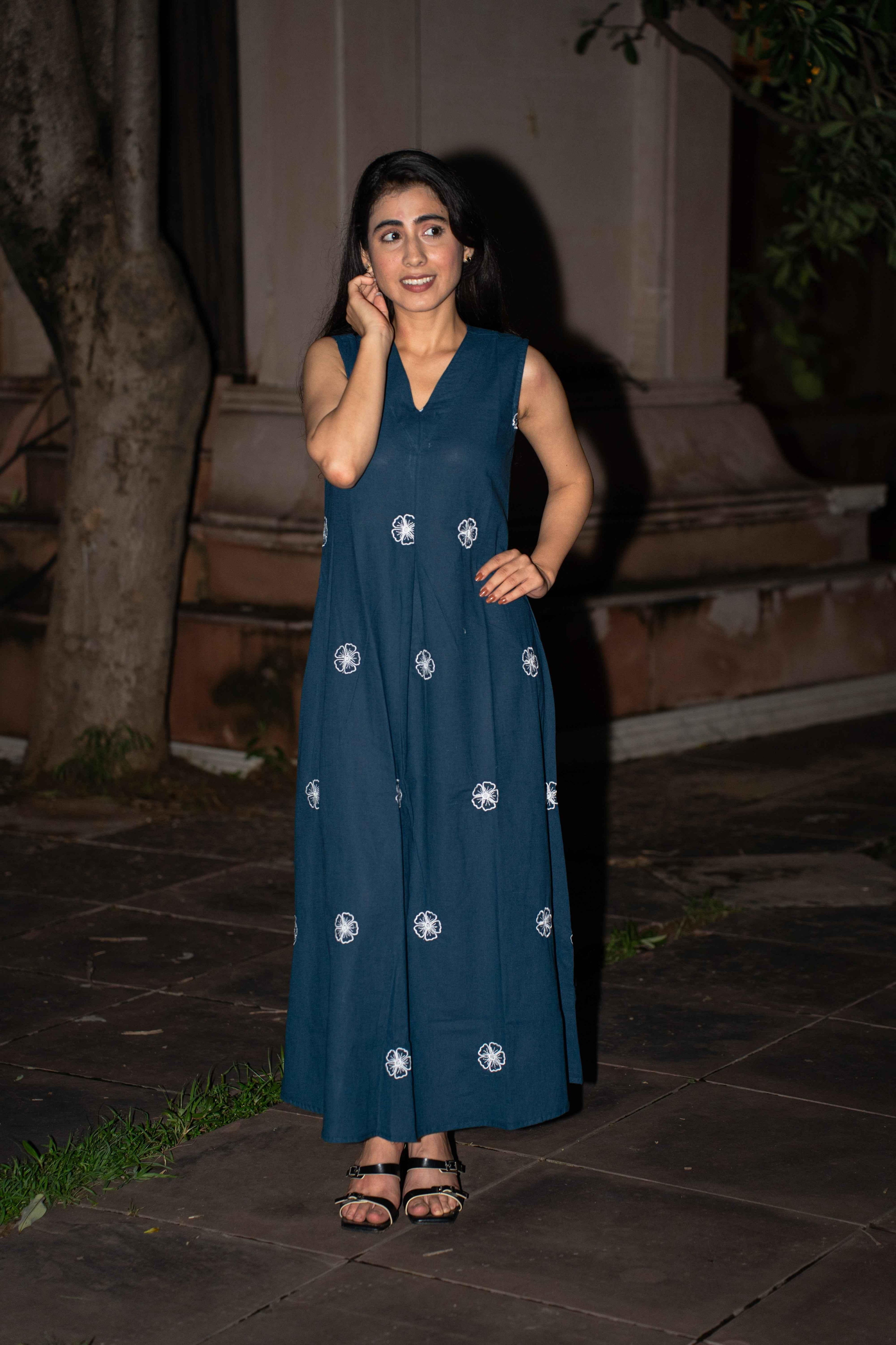 Princess Sofia Blue Cotton Dress