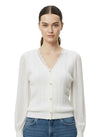 Monica White Cardigan Short Top