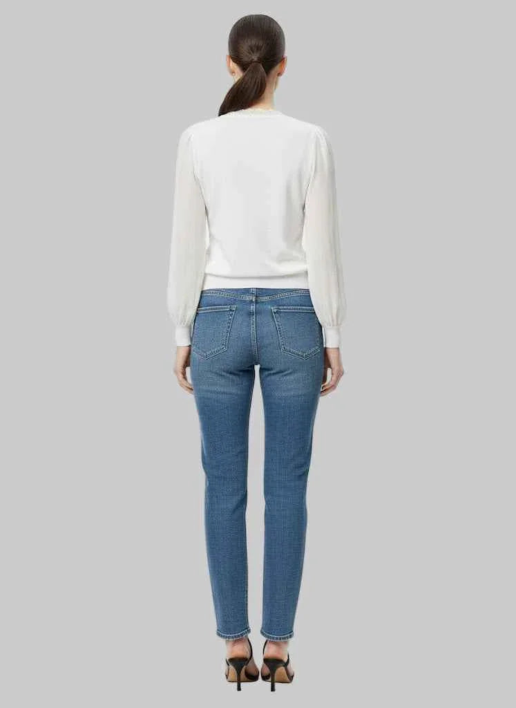 Monica White Cardigan Short Top