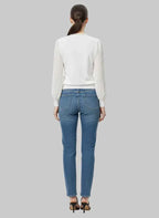 Monica White Cardigan Short Top