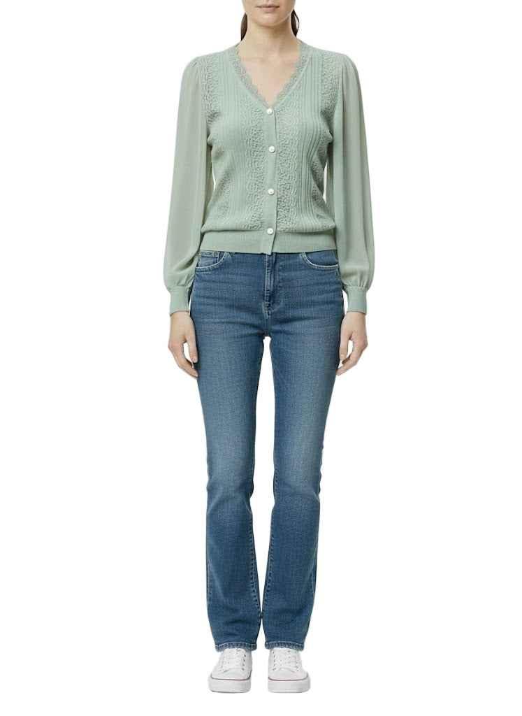 Monica Green Cardigan Short Top