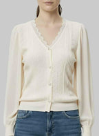 Monica Ivory Cardigan Short Top