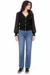 Monica Black Cardigan Short Top
