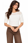 Julie Cozy White Top